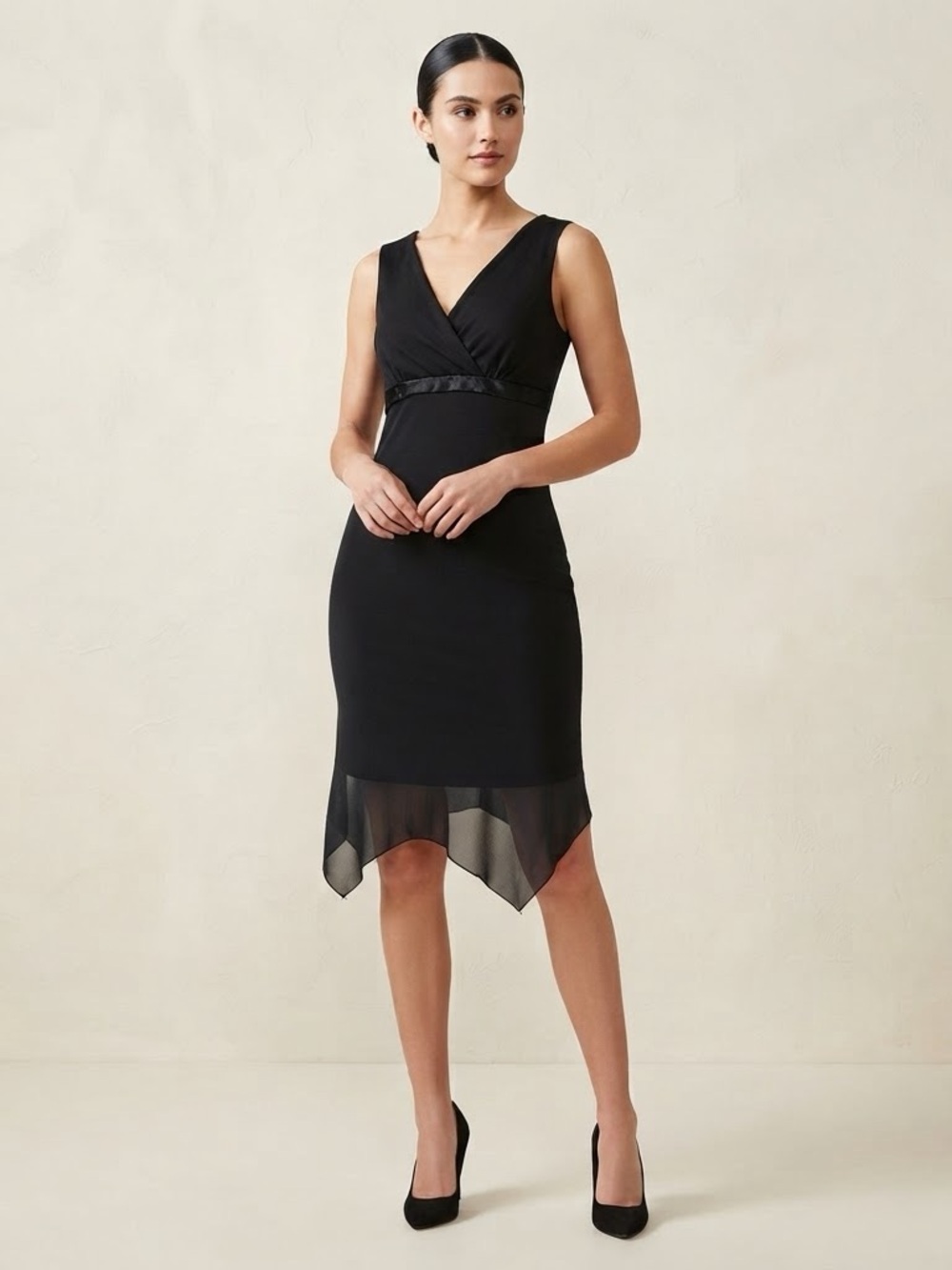 Vintage 90s PS Per Seption Mesh Hem midi dress